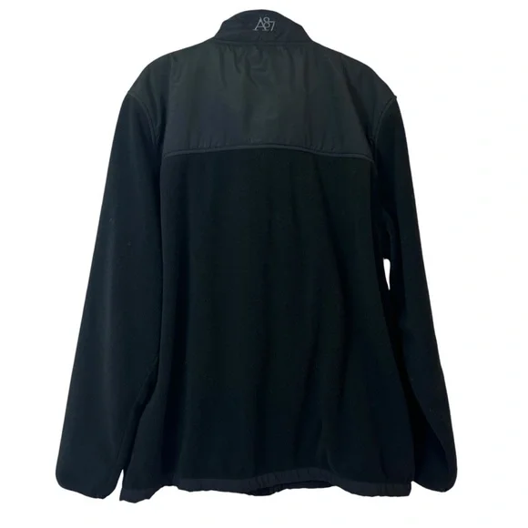 Aeropostale Y2K Men’s Fleece Jacket Zip Up Black Classic Size XL - Picture 3 of 9